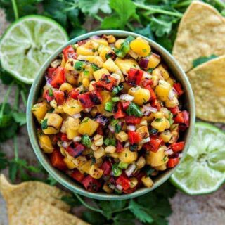 Grilled Peach and Red Bell Pepper Salsa 