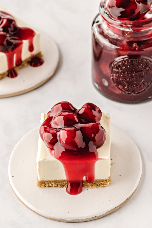 No Bake Cherry Cheesecake Bars Good Life Eats