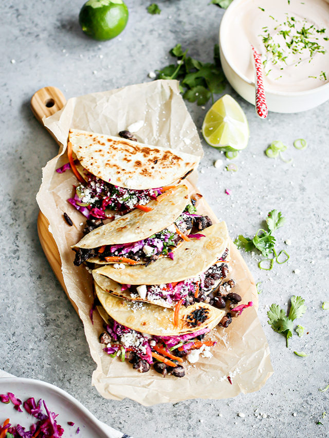 photo of black bean tacos