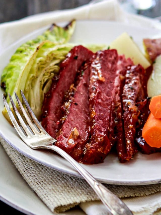 This Honey Marmalade Mustard Glazed Corned Beef is a fun take on the traditional St. Patrick's Day meal.