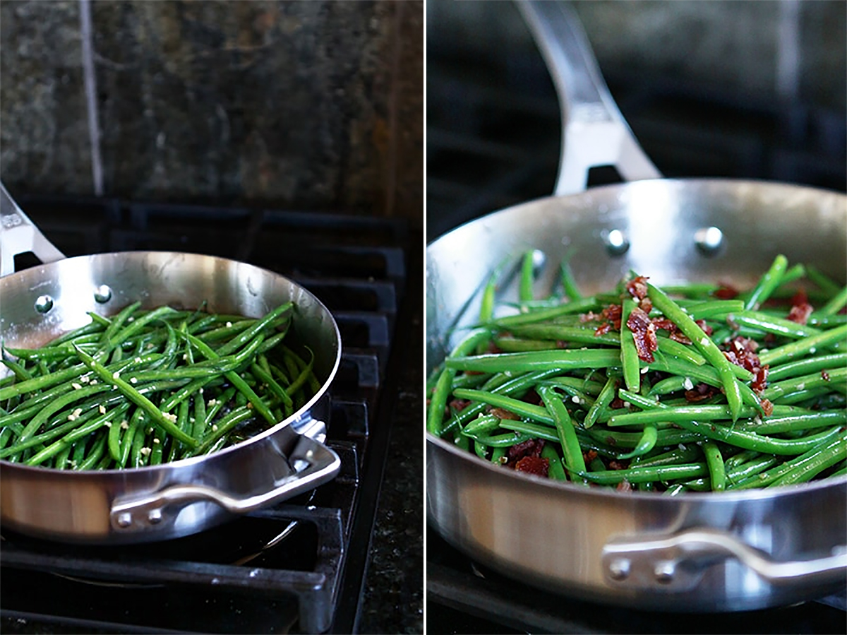 photo showing how to cook green beans with cranberries