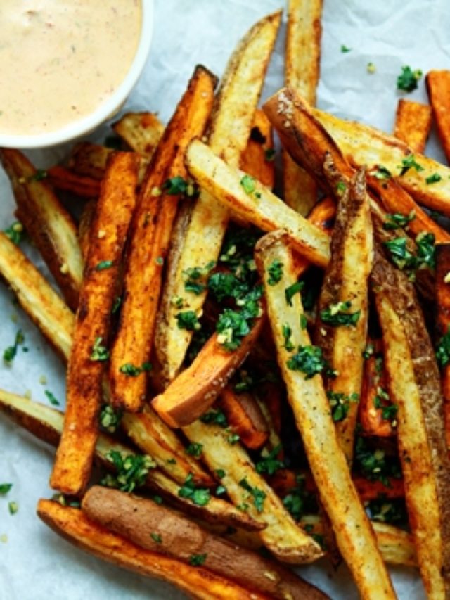 Tex Mex Oven Fries with Two Dipping Sauces