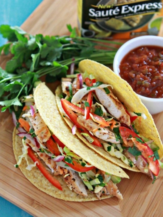 Lemon Pepper Tacos with Cilantro-Lime Slaw