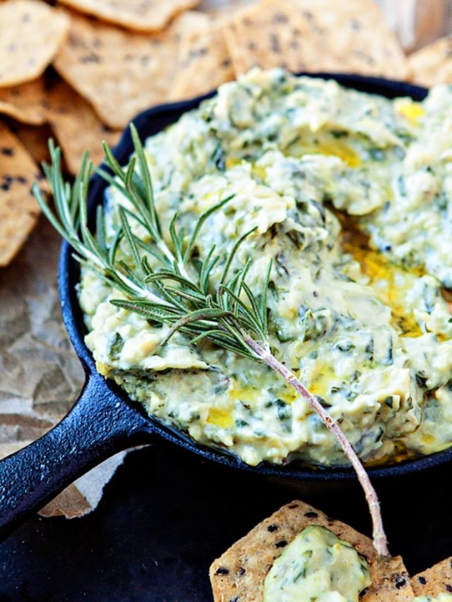 Rosemary White Bean Artichoke Spinach Dip - Easy Holiday Appetizer www.goodlifeeats.com