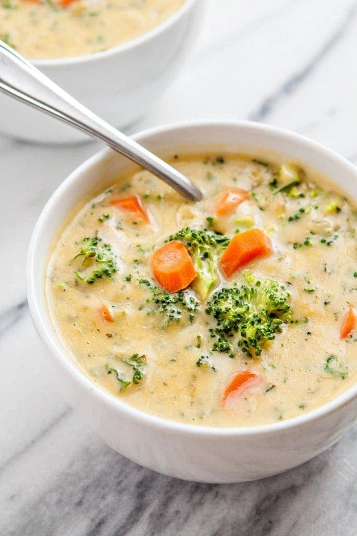 Cheesy Broccoli Soup (with Kale & Carrot!) | Good Life Eats