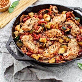 Italian Chicken, Mushroom, and Zucchini Skillet (One Pan Meal) | Good ...