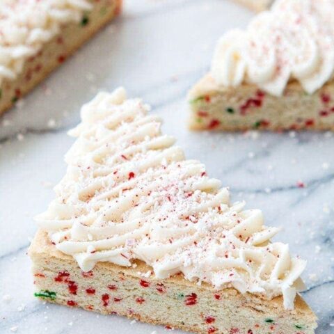 Frosted Christmas Sugar Cookie Bars | Good Life Eats