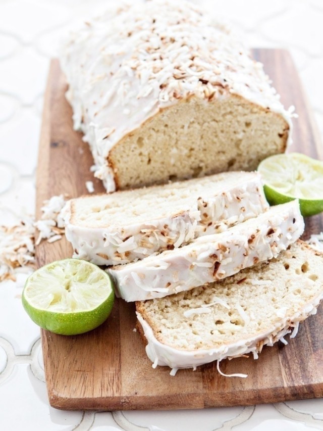 Coconut Lime Banana Bread with Lime Glaze