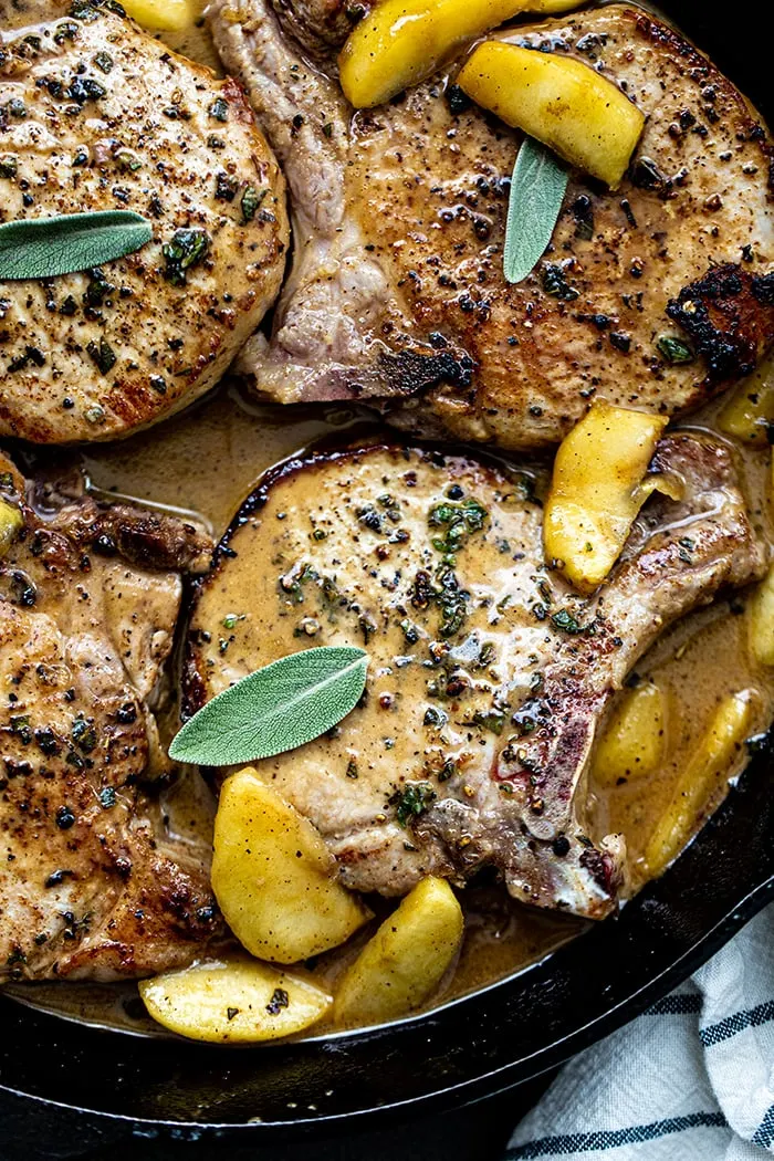 Apple Cider Pork Chops Cast Iron Pork Chops Good Life Eats