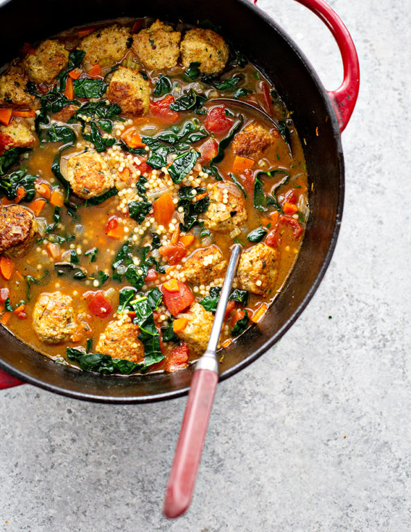 Italian Wedding Soup with Chicken Meatballs | Good Life Eats