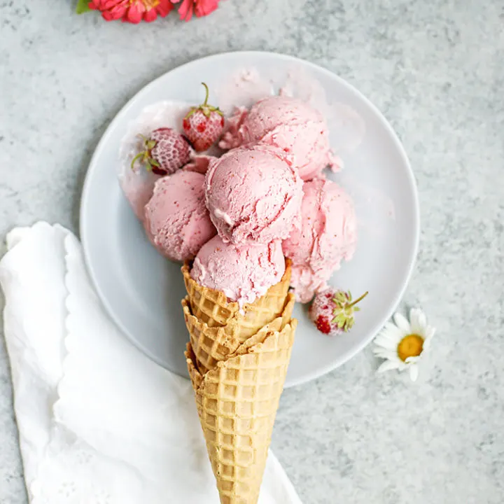 The Best Homemade Strawberry Gelato (So Easy!) | Good Life Eats