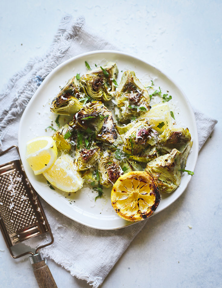 Grilled Baby Artichokes with Lemon | Good Life Eats