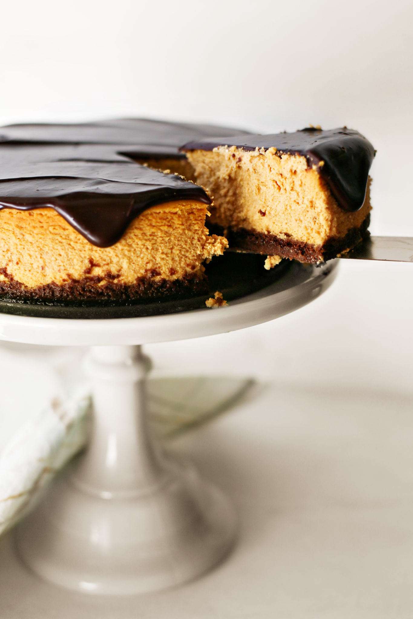 Chocolate Pumpkin Cheesecake Recipe | Good Life Eats