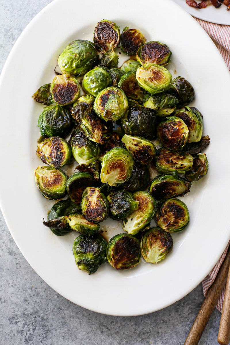 Oven Roasted Brussels Sprouts with Bacon & Balsamic | Good Life Eats