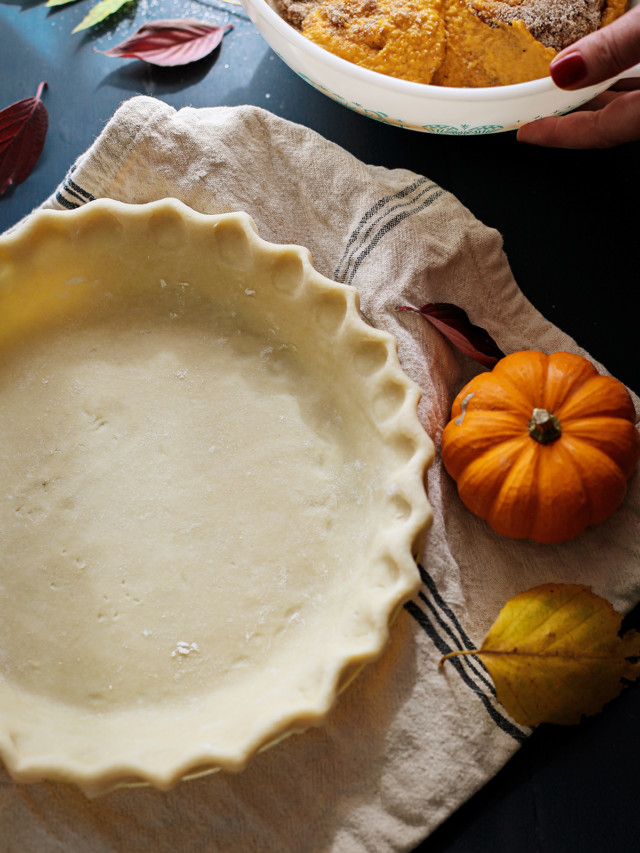 photo of a pie crust recipe with butter