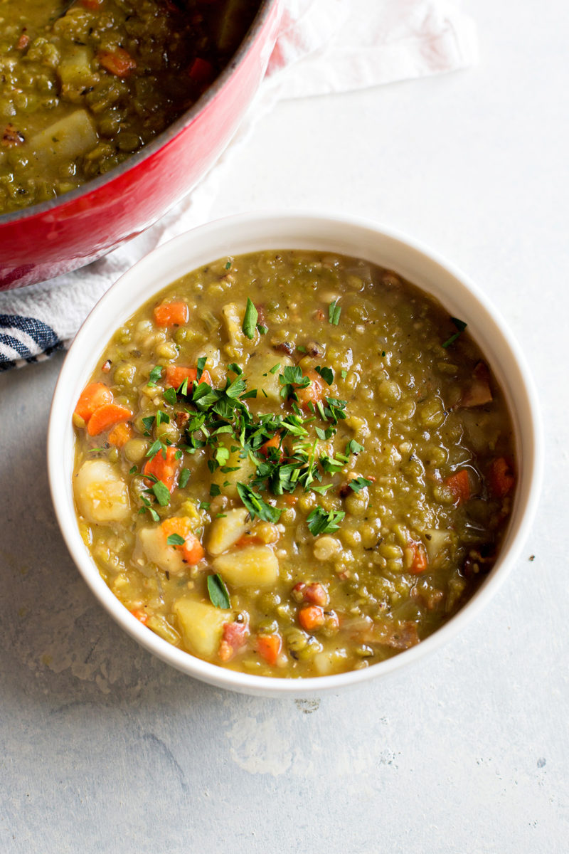 The Best Easy Recipe for Split Pea Soup with Bacon | Good Life Eats