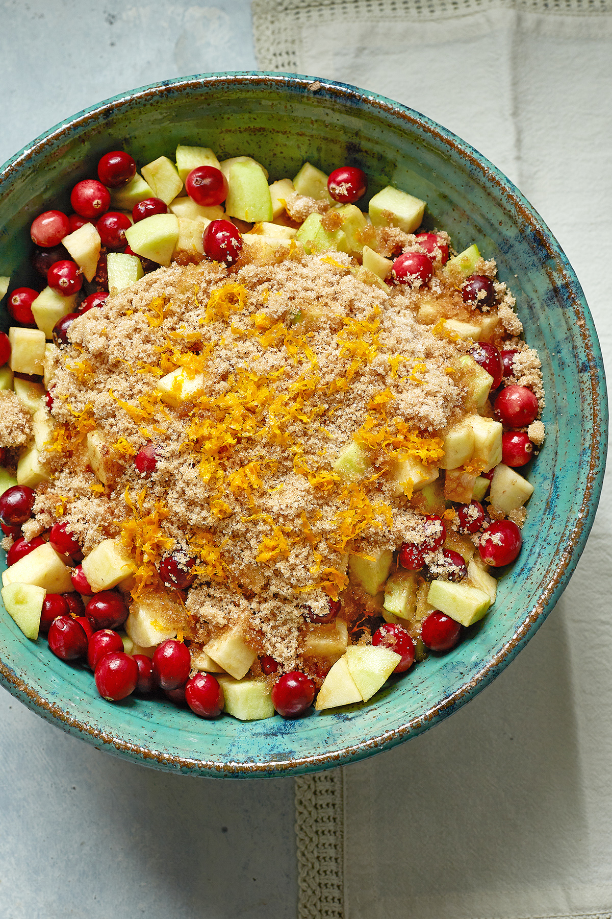 Making Apple Cranberry Crisp Good Life Eats