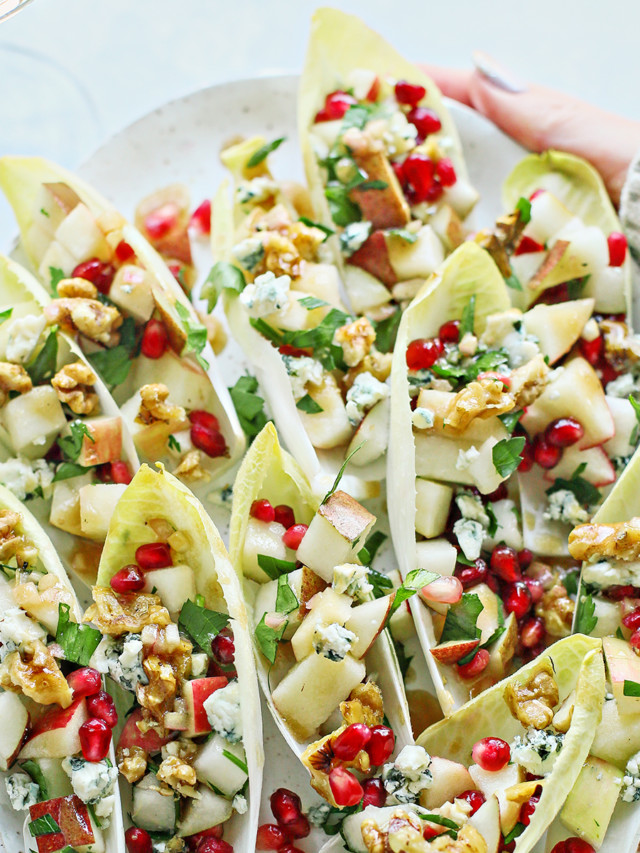 platter of endive appetizers