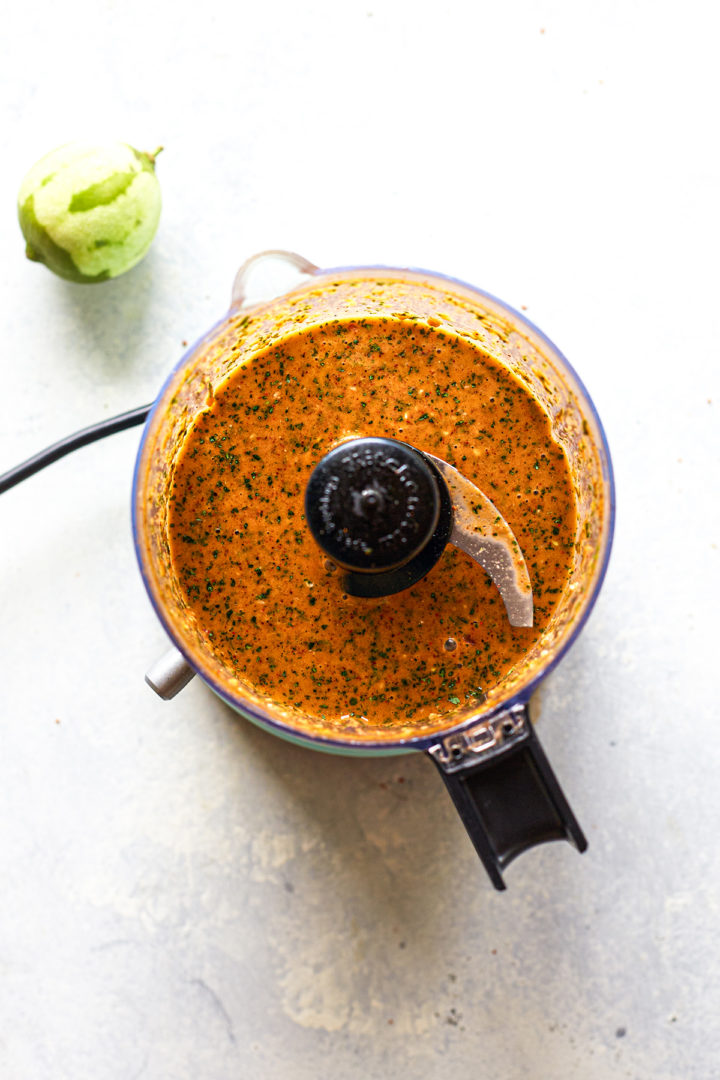 homemade veggie taco salad dressing in a blender