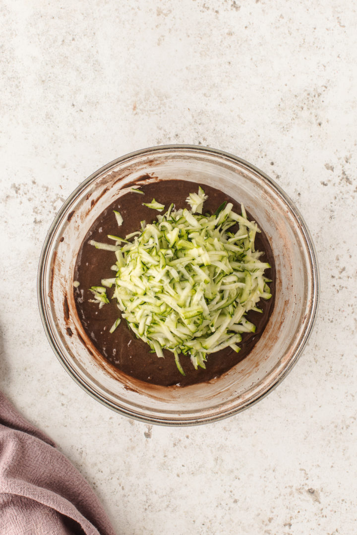 adding zucchini to batter