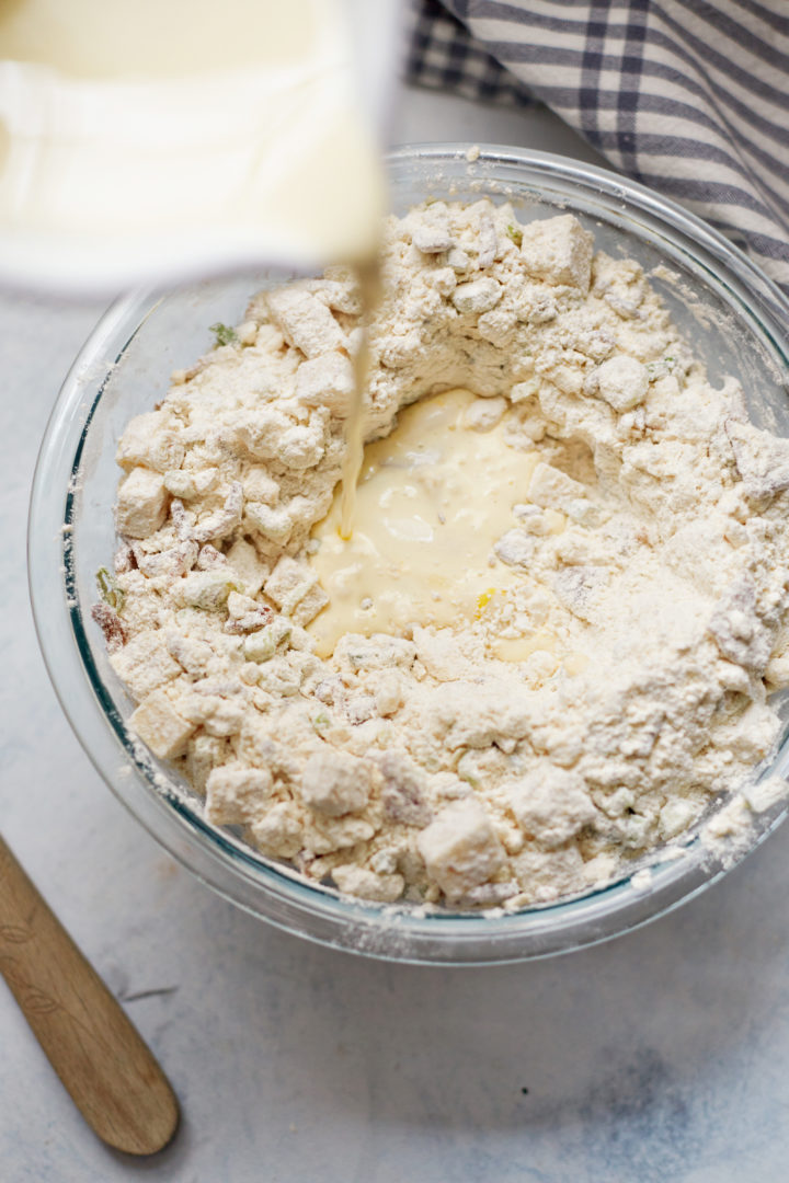 photo of preparing scone dough