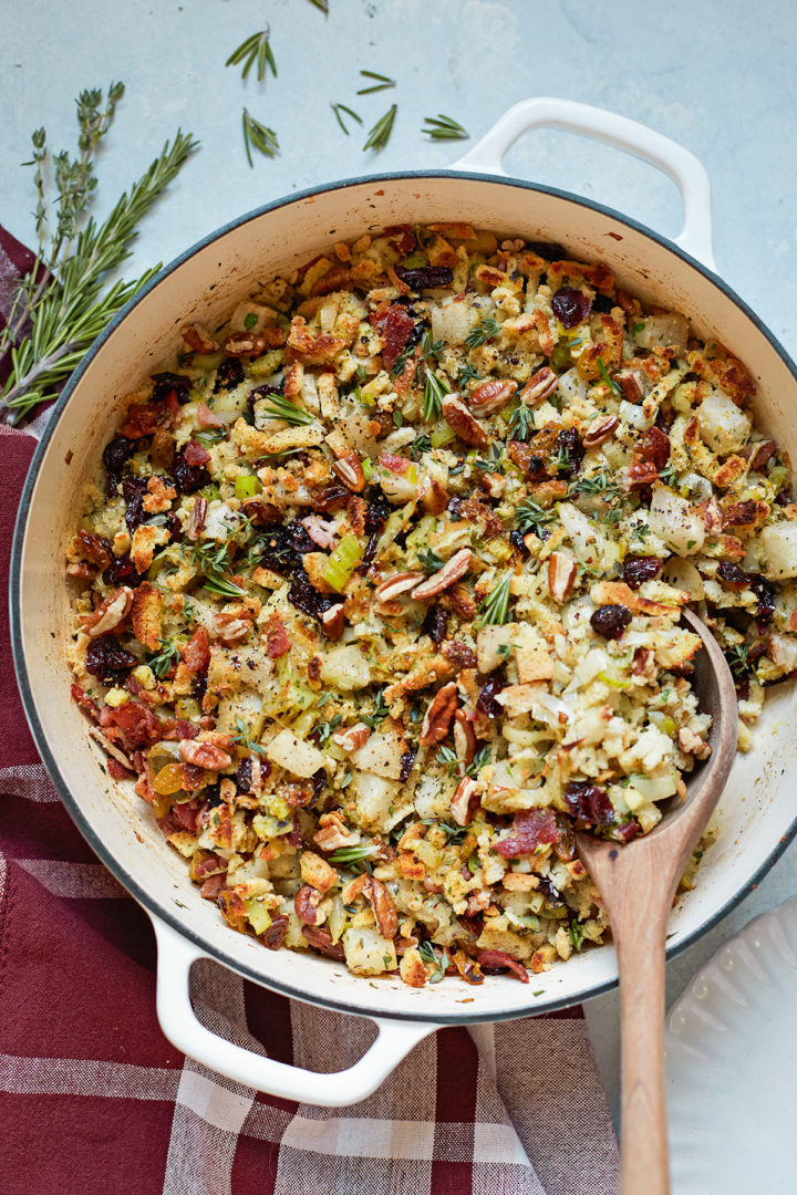 a pan of stuffing recipe for in the turkey