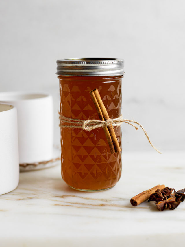 a jar of chai syrup