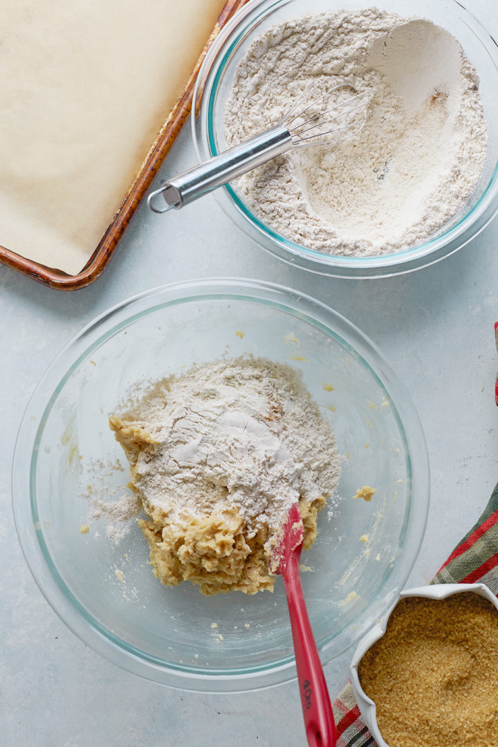 cookie dough being prepared