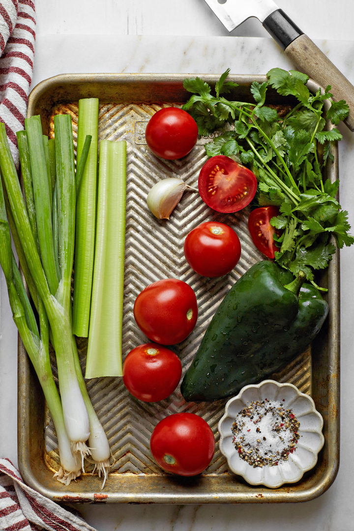 vegetables to make topping for santa maria tri tip